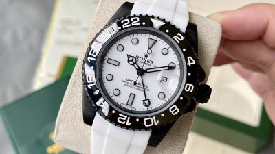 롤*스 GMT MASTER2 커스텀 - 블랙베젤 화이트다이얼