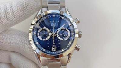태*호이어 Carrera Calibre 16 Chronograph 다이아세팅 블루