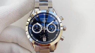 태*호이어 Carrera Calibre 16 Chronograph 다이아세팅 딥블루