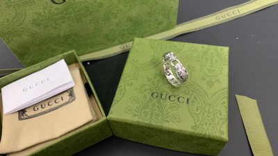 구ㅉ 더블펠린 헤드 실버 링