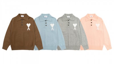 [NORMAL] 25SS 공용 아ㅁ 하트로고 3버튼 스웨터