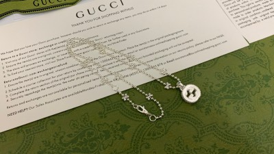 구ㅉ 더블G 코인플라워 실버 스털링 목걸이