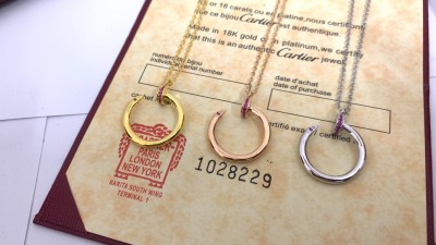 까ㄹ띠에 저스트 앵 끌루 목걸이 핑크다이아 파베