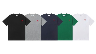 [NORMAL] 공용 아ㅁ 스몰하트 로고 티셔츠 5컬러