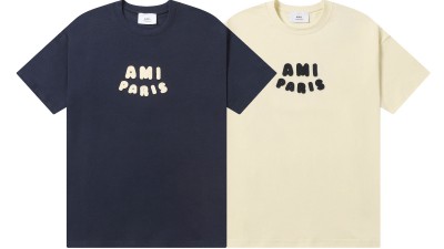 [NORMAL] 공용 아ㅁ 파리로고 패치 티셔츠 2컬러