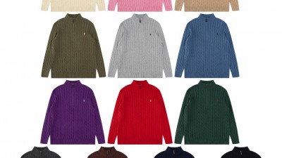 [GOOD] 공용 폴ㄹ 반집업 케이블 니트 스웨터 13컬러