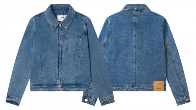 [NORMAL] 공용 아ㅁ 블루 코튼 지퍼 재킷