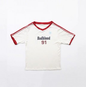 [NORMAL] 배ㄷ블러드 빈티지 클럽 V넥 티셔츠 2컬러