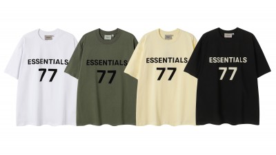 [NORMAL] 공용 피ㅇ갓 에센셜 77 로고 패치 티셔츠 4컬러