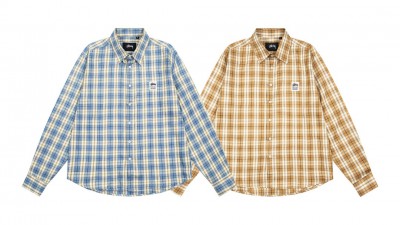 [NORMAL] 공용 스ㅌ시 로고패치 체크 셔츠 2컬러