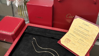 까ㄹ띠에 러브 더블 링 목걸이 다이아몬드 풀파베