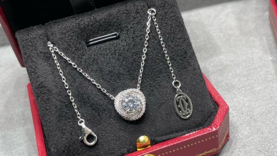 까ㄹ띠에 다무르 라지 펜던트 목걸이 다이아 풀파베