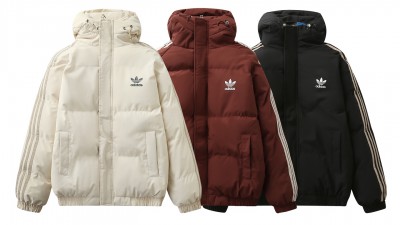 [NORMAL] 공용 아ㄷ다스 삼선 후드 패딩점퍼 3컬러