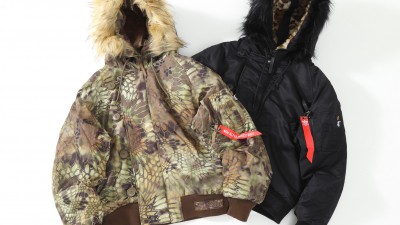 [공용] 스ㅌ시 x 알ㅍ인더스트리 크립텍 N-2B 숏 웨이스트 파카  2컬러