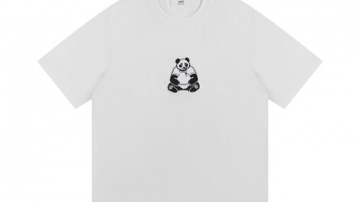 [공용] 아ㅁ 팬더자수 티셔츠