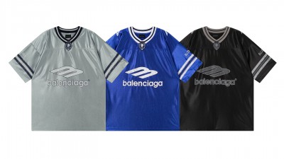 [공용] 발ㄹ시아가 3b 풋볼 오버사이즈 V넥 티셔츠 3컬러