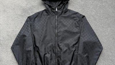 [세일] 구ㅉ 더블G 나일론 자카드 재킷