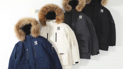 [공용] 고프코어 후드 FUR 미드 구스 패딩 4컬러