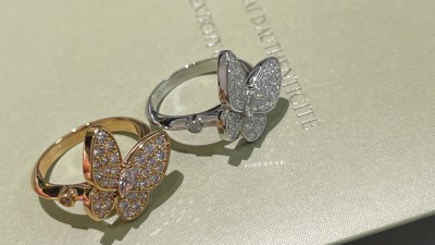 반ㅋ리프 투 버터플라이 링 2컬러