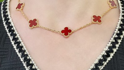 반ㅋ리프 빈티지 알함브라 목걸이 10모티브