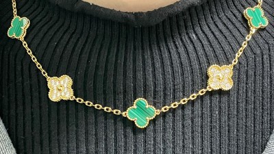 반ㅋ리프 빈티지 알함브라 목걸이 10모티브