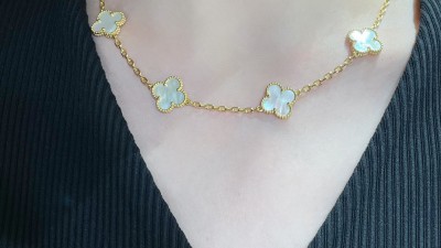 반ㅋ리프 빈티지 알함브라 목걸이 10모티브