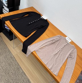 올ㄹ잇 댄 울 니트 헨리넥 티셔츠 2컬러