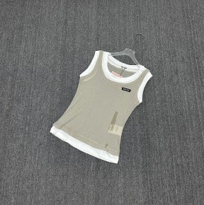 [세일] 미ㅇ미우 립 저지 탱크탑